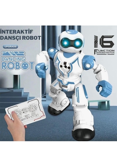Usb Şarjlı Dans Eden Robot 16 Fonksiyonlu Ses Ve Işıklı Programlanabilir Jest Kontrollü Akıllı Robot
