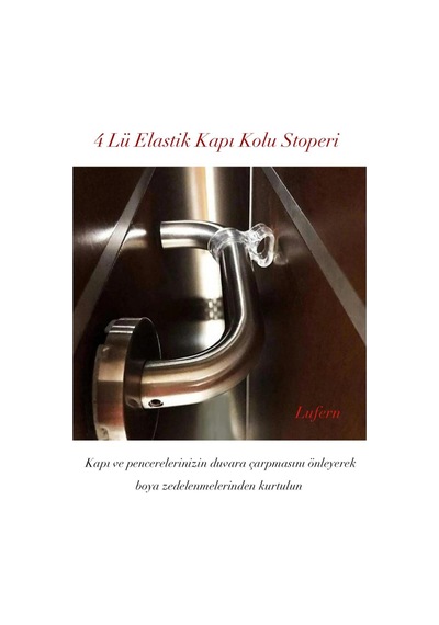 4'lü Elastik Kapı Kolu Stoperi Silikon Duvar Koruma Aparatı Çarpma Önleyici Pratik Pencere