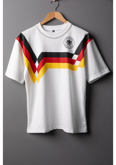 Çocuk Erkek Deutschland Retro 1990 Oversize Beyaz