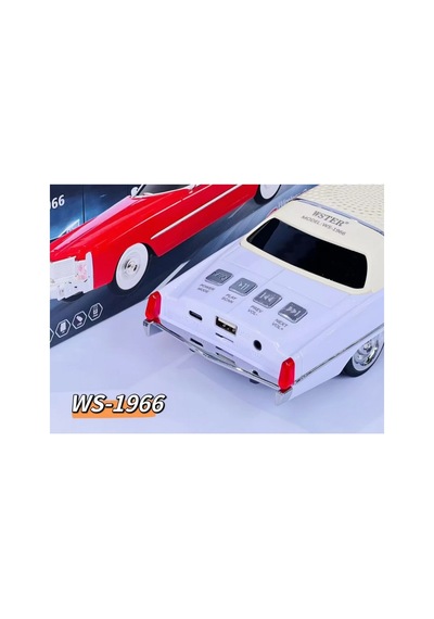 Nostaljik Araba Şeklinde Bluetooth Hoparlör Şarjlı Taşınabilir Sd Kart Usb Fm Radyolu Speaker