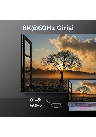 Bix BXCC242 USB4 240W 40Gbps 8K UHD Şarj Görüntü Kablosu 1 Metre