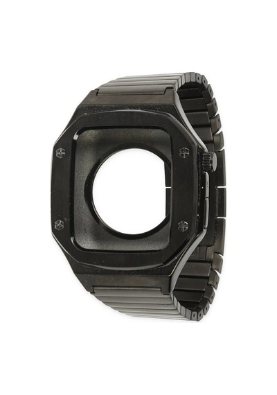 Apple Uyumlu Watch 45mm Kr409 Metal Kordon - Siyah