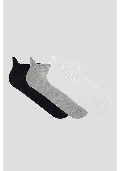 Los Ojos 3 Çift Çok Renkli Pamuklu Kısa Boy Sneaker Çorap Everyday Siyah-Gri-Beyaz Los Ojos 3 Çift Çok Renkli Pamuklu Kısa Boy Sneaker Çorap Everyday Siyah-Gri-Beyaz