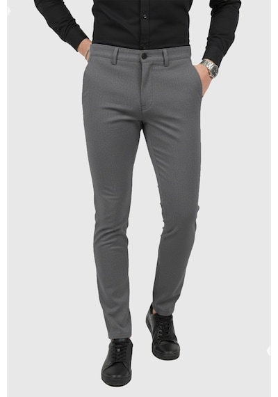 Deepsea Erkek Antrasit Modern Fit Likralı Kumaş Pantolon Günlük & Ofis Kullanımı 2602020 Antrasit