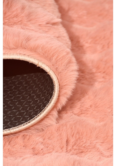 Yüksek Kalite Ekstra Yumuşak Pembe Kaymaz Özel Tabanlı Tavşan Bubble Peluş Halı