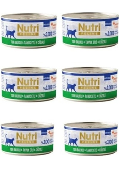 Nutri Feline Tahılsız Ton Balıklı, Tavuklu Ve Ciğerli Mousse Kedi Konservesi 70 Gr X 6 Adet - İpeksi Köpük Mama