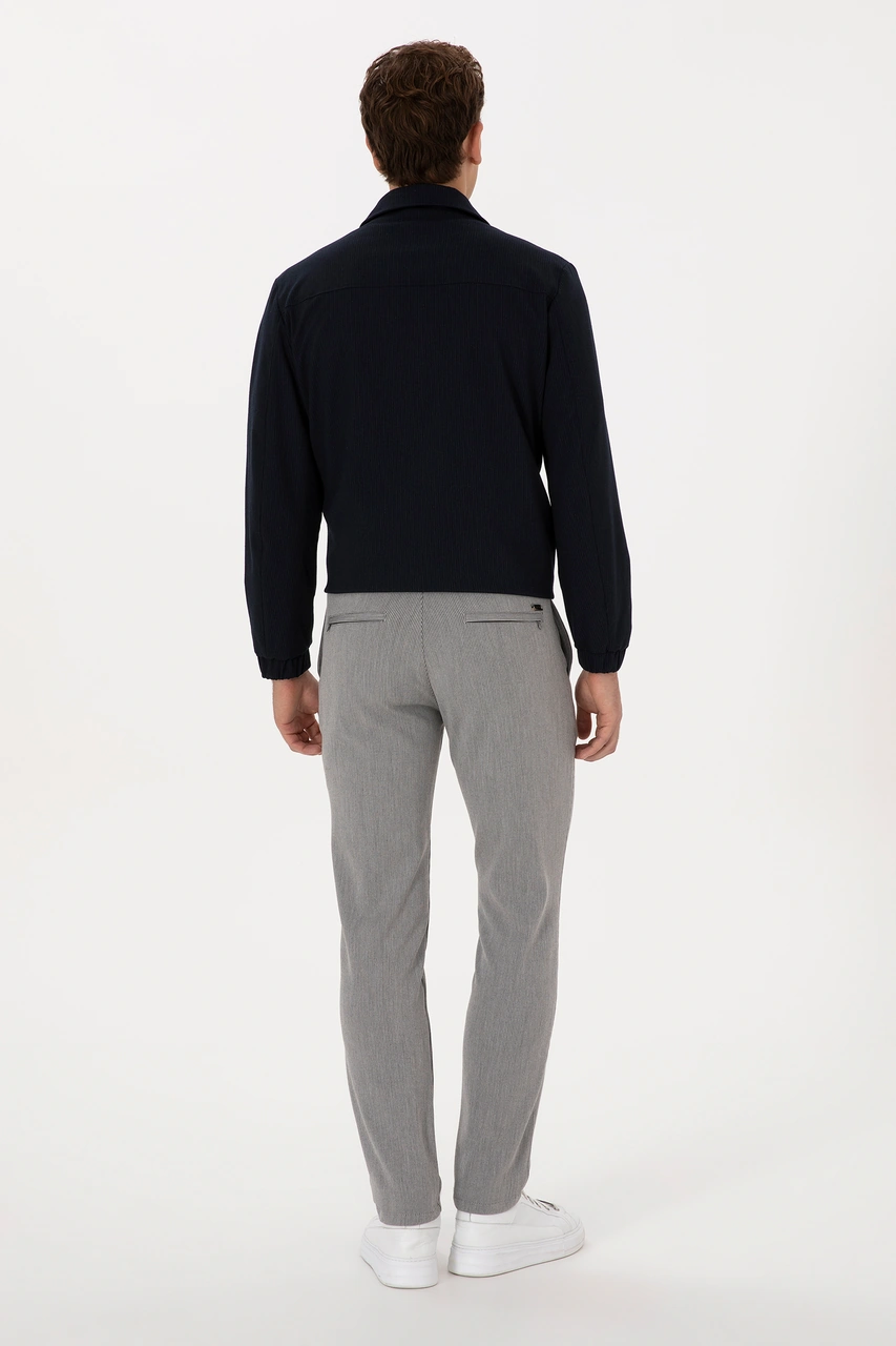 U.S. Polo Assn. Erkek Açık Gri Slim Fit Kanvas / Chino Pantolon 50311981-VR001