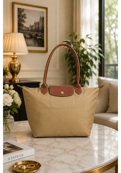 Longchamp Kadın Omuz Çantası Medium L2605 089 Bej