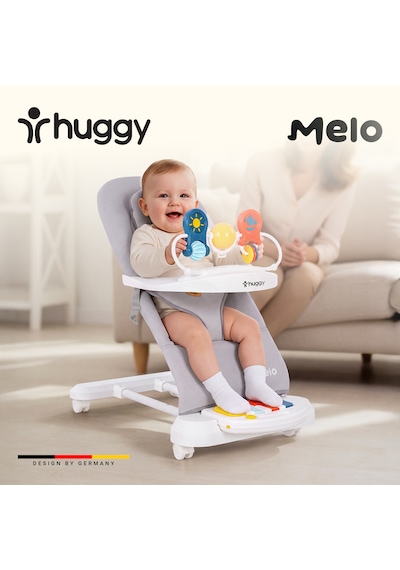 Melo 3in1 Piyanolu Oyuncaklı Tekerlekli Sallanabilir Ana Kucağı