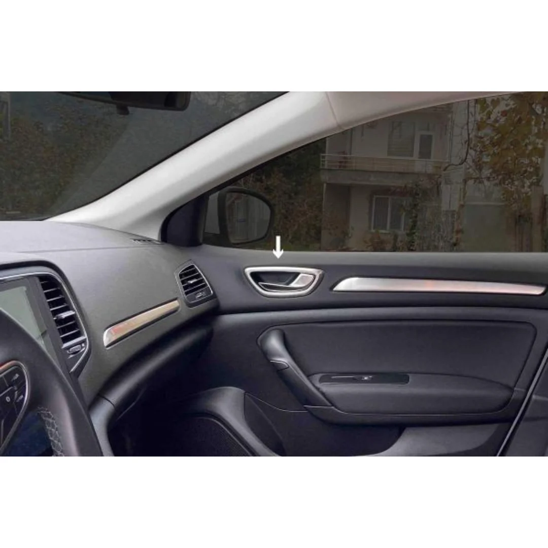 Renault Megane 4 İç Kapı Kolu Çerçevesi - Krom Taşlı 4 Parça 2016 Ve Sonrası, Hb/sd