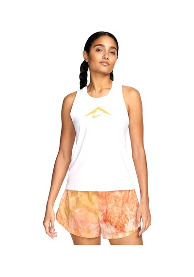 Nike Dri Fit Trail Graphic Running Kadın Koşu Antrenman Atlet Beyaz