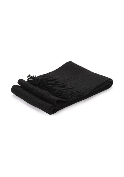 Eke Tekstil Siyah Unisex Örme Atkı Ve Siyah Bere Set Siyah