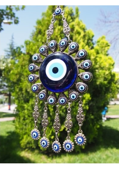 Nazar Boncuğu Orta Boy Metal Duvar Süsü