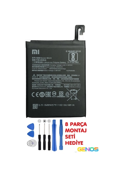 Xiaomi Redmi Note 5 Pro Pil Batarya Bn45 + Montaj Set