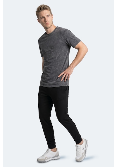 Slazenger Zaır Erkek Baskılı Gri Tişört