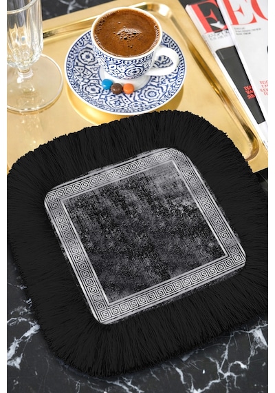 Yunan Motifli Saçaklı Bohem Sunum Peçetesi - Klasik Lüks Siyah Gümüş Modern Bardak Altlığı Mendil Açık Gece Turkuaz Yunan Motifli Saçaklı Bohem Sunum Peçetesi - Klasik Lüks Siyah Gümüş Modern Bardak Altlığı Mendil Açık Gece Turkuaz