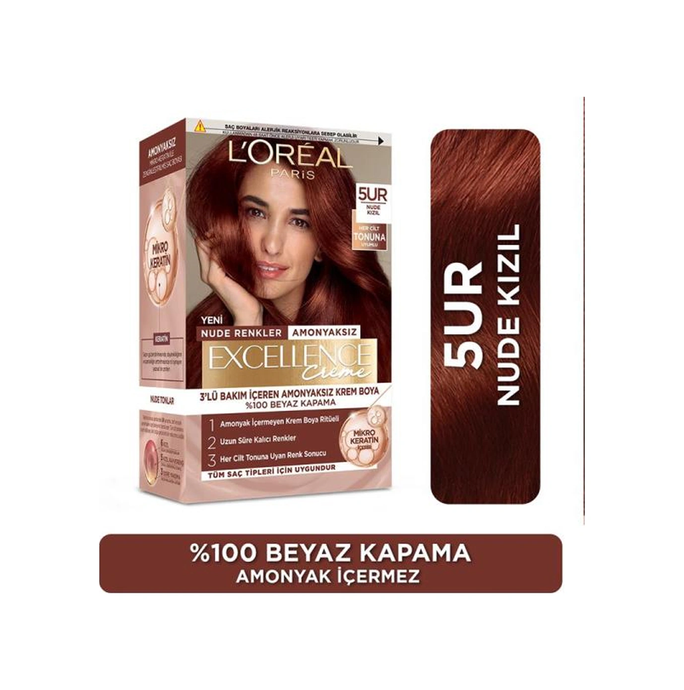 L'oréal Paris Excellence Creme Nude Renkler Saç Boyası - 5ur Red
