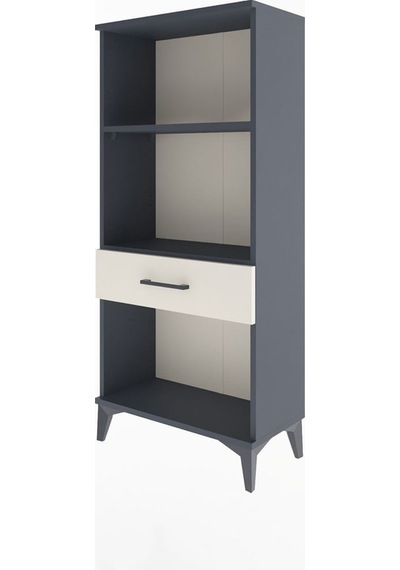 Arges Dolap 2 Raflı Tek Çekmeceli 60x30x134 Antrasit-aytaşı Antrasit
