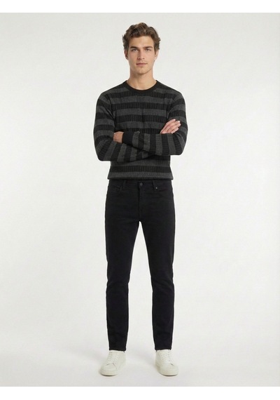 Kip Siyah Dokuma Slim Fit Casual Pamuk Karışımlı Pantolon Siyah -