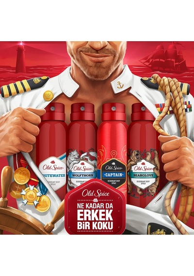 2 Adet Old Spice Whitewater Sprey Deodorant 150 Ml Erkekler İçin İkili Set Güçlü Koku Ada Esintisi