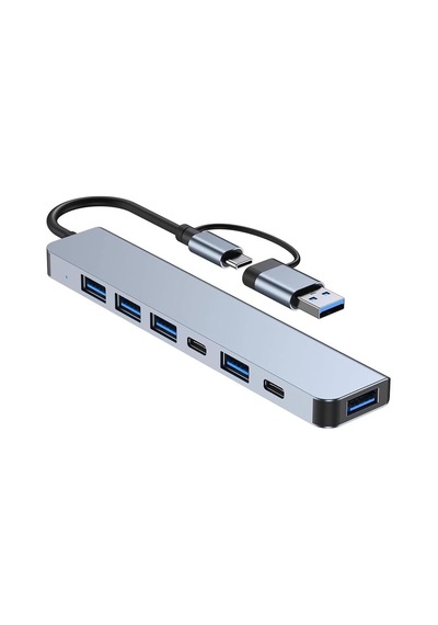 Tr Type C To Usb 3.0 7in1 Port Çoğaltıcı Hub Adaptör - Al4615