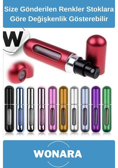 Deluxe Seri Koku Şişesi Doldurulabilir Portatif Çanta İçi Küçük Cep Parfüm Şişesi 5 Ml 3 Adet