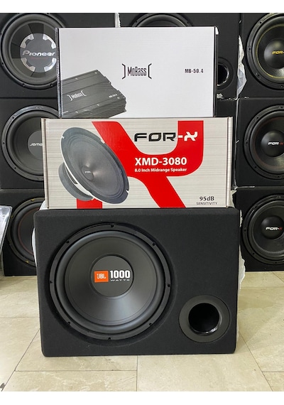 Jbl Set 30cm Bass Mobass 4 Kanallı Anfi Forx 20 Cm Midrange 300w