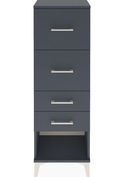 Arges Dolap 4 Çekmeceli 44x30x134 Antrasit-antrasit Antrasit