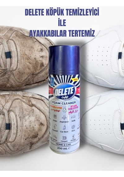 Delete Çok Amaçlı Yağ Kir Leke Çözücü Genel Temizleyici Köpük 200 Ml Tekli