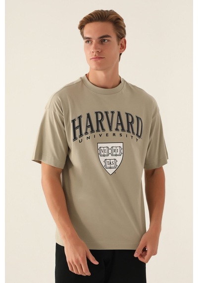 Harvard Veritas Açık Haki Erkek T-shirt 5274-42859 Açık Haki