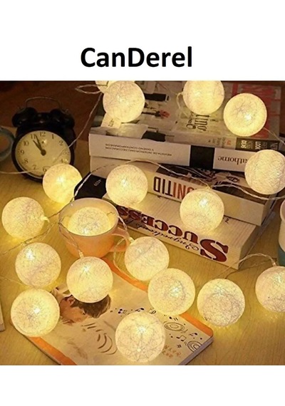 Top Led Oda Süsleme Işıklı Top Aydınlatma 1,5 Metre Dekoratif Sarı
