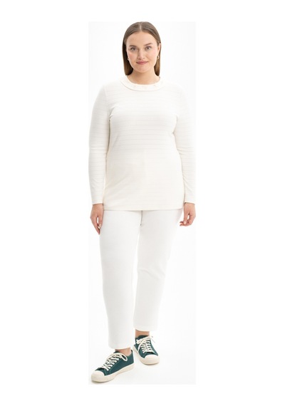 Aker 24ss02616112 Büyük Beden Bluz 24ss02616112 052 Ekru