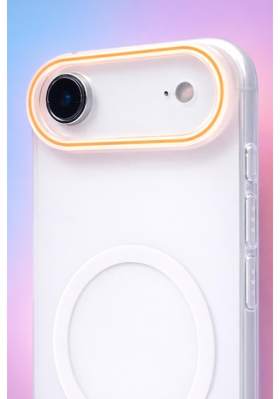 Apple Uyumlu iPhone 17 Air Magsafe Wireless Şarj Özellikli Mat Sert Arka Kapak Kılıf Beyaz