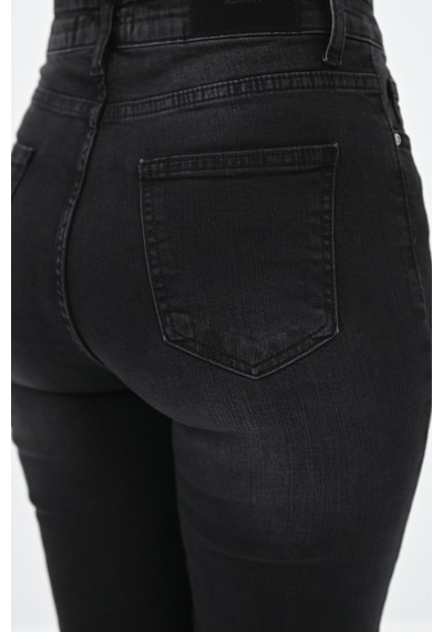 Kadın Yüksek Bel Füme Jean Pantolon 6189-23 001