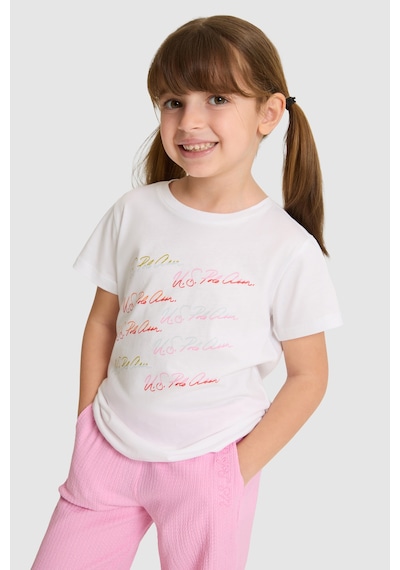 U.s. Polo Assn. Kız Çocuk Beyaz Tişört 50325690-vr013
