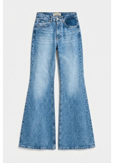 Itsbasic Kadın Mavi 4s6-4 Mry Flare Fit Komfort Kumaş Denim Jean