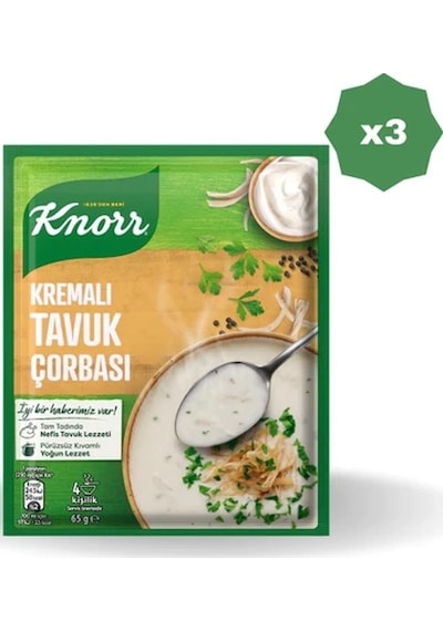 Knorr Kremalı Tavuk Çorbası - 3 Adet