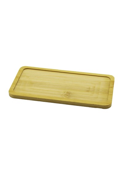 Dikdörtgen Ahşap Bambu Yağdanlık Altlık Mini Tepsi 20x10x0.8cm Çok Renkli