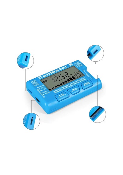 Ayt Powermaster Pm-26959 Pil Kapasite Voltaj Test Cihazı Rc 1-8s Lipo Lityum Nımh Polimer Pil Doluluk Göstergesi Aleti
