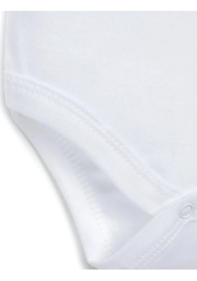 Mixibaby Mixi Baby %100 Pamuklu Çıtçıtlı Kısa Kol Bebek Body 3'lü Set Unisex Beyaz