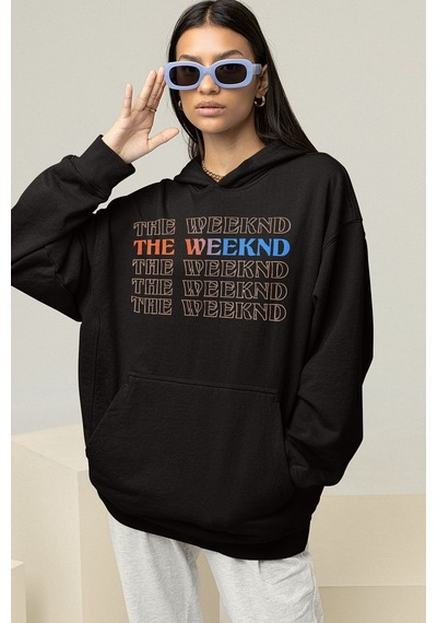 Sevbano Tasarım The Weeknd 103.5 Dawn Fm Yazılı Unisex Oversize Rapper Ho Siyah