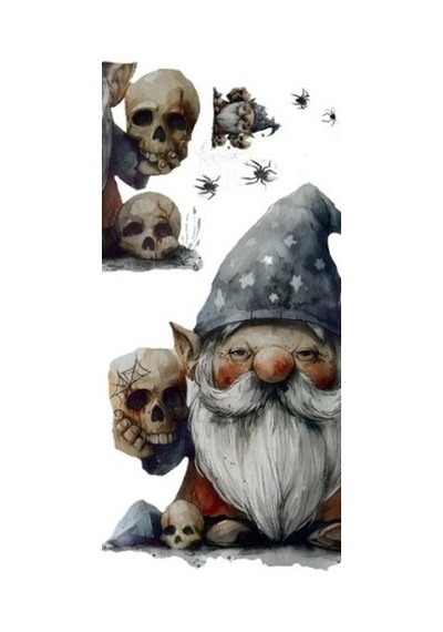 Zenviya21 Gotik Cüce Ve Kafatası Duvar Sticker Seti Zenya785 Renkli