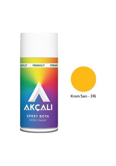 Akçalı 316 Sprey Boya Krom Sarı 400 ML
