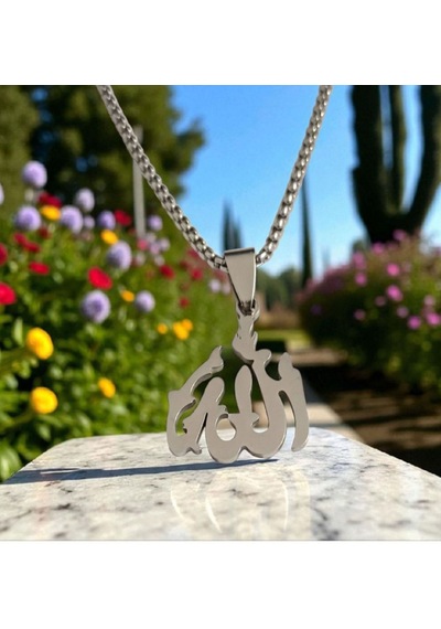 Allah Yazılı Çelik Kolye Ucu 89840