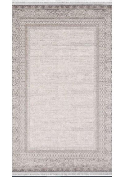 By Özer Halı Bej Renk Gri Bordürlü Modern Artemis Halı Barok 02249b Salon Halısı Çok Renkli