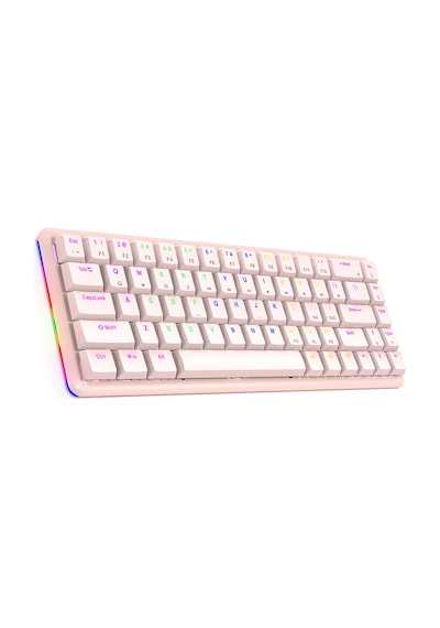 Rampage Rebel Kırmızı Switch Low Profile US Layout Rainbow Mekanik Oyuncu Klavye