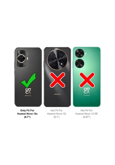 Huawei Nova 12s İle Uyumlu Kılıf Şeffaf Kamera Korumalı Esnek Silikon Telefon Kılıfı Kapak