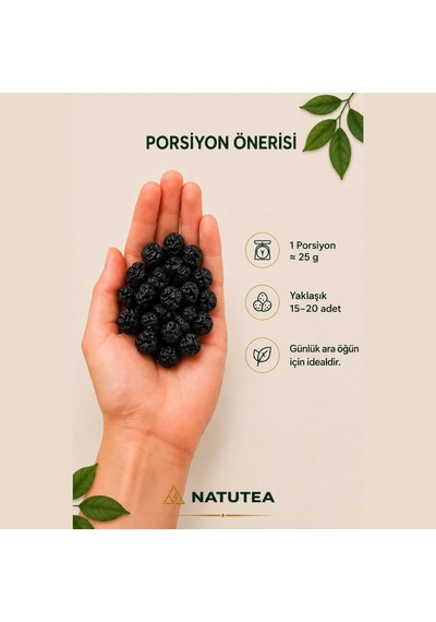 Natutea Yaban Mersini Blueberry 1 Kg Kuru Meyve