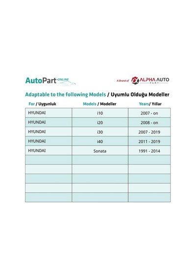 Hyundai İ10 İ20 İ30 İ40 Sonata İçin Trim Döşeme Klips- 10 Adet
