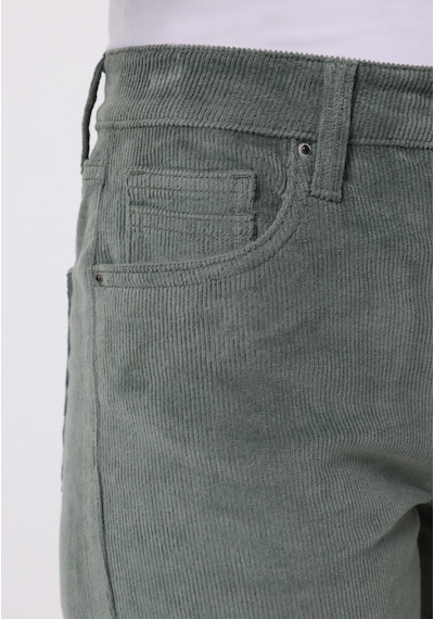 Colins Berry Fit Yüksel Bel Geniş Paça Kadın Yeşil Pantolon Cl1076106 Q1.v2 Sag Sage
